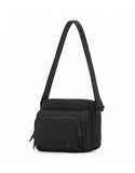 Anti-Theft Shoulder Bag with Triple Front Pockets  TCA981 (Black)