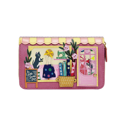 Vendula London Vendula Sewing Shop (Rasberry Edition) — Medium Ziparound Wallet