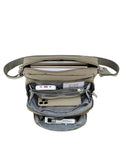 Anti-Theft Shoulder Bag with Triple Front Pockets  TCA981 (Taupe)