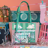 Bubble Cats Laundromat Shopper Bag