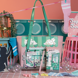 Bubble Cats Laundromat Shopper Bag