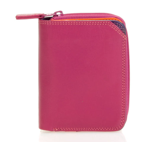 Small Wallet with Zip Around Purse (Sangria Multi)