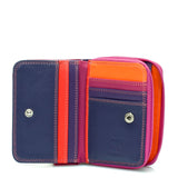 Small Wallet with Zip Around Purse (Sangria Multi)